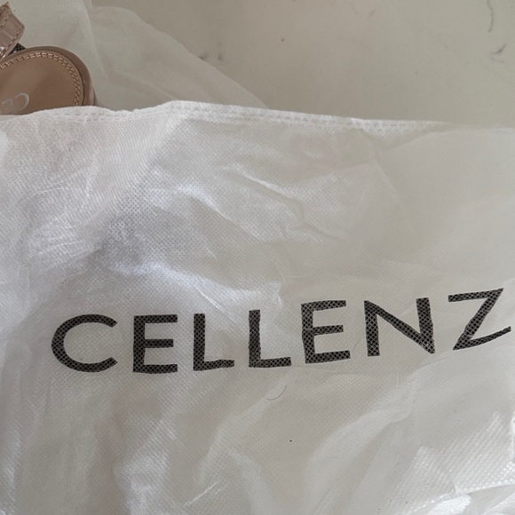 Elle Beige Patent Strappy Heels - Picture 2 of 8